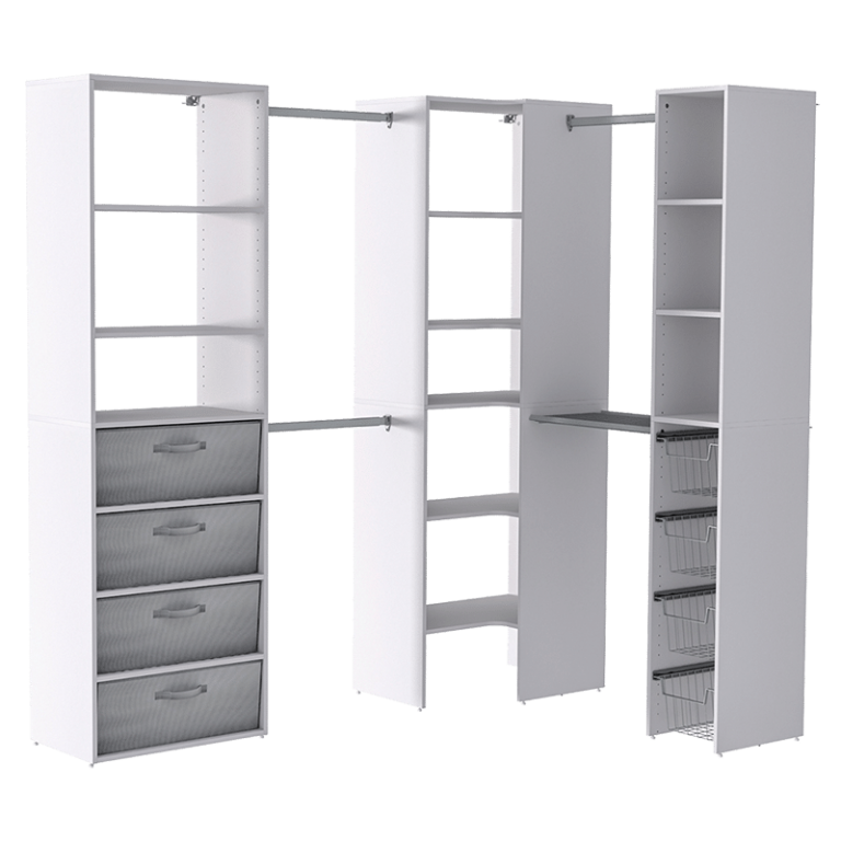 Mansfield Wardrobe Corner System White GetSorted